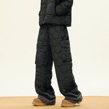 Load image into Gallery viewer, Multi-pocket Lamb Wool Cotton Plus Velvet Thickened Wide-leg Pants