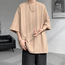 Load image into Gallery viewer, Vertical Striped Quarter Sleeve Casual T-Shirt