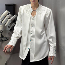 Load image into Gallery viewer, Padded Shoulder Lace Structured Blazer