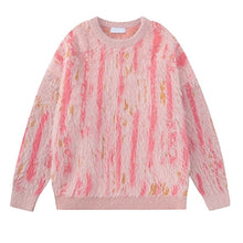 Load image into Gallery viewer, Contrast Color Vertical Stripe Crew Neck Sweater