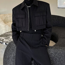 Load image into Gallery viewer, Shoulder Pads Short Woolen Jacket