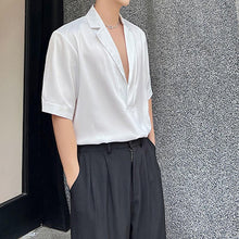 Load image into Gallery viewer, Deep V Neck Short Sleeve Shirt