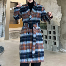 Load image into Gallery viewer, Winter Plaid Trench Coat