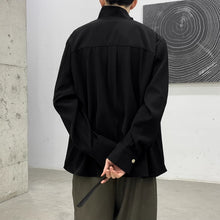Load image into Gallery viewer, Retro Irregular Button Stand Collar Shirt