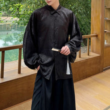 Load image into Gallery viewer, Long-sleeved Patterned Jacquard Loose Casual Shirt