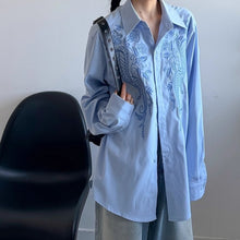 Load image into Gallery viewer, Heavy-duty Loose Casual Pattern Embroidered Shirt