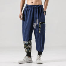 Load image into Gallery viewer, Linen And Cotton Casual Embroidered Bloomers