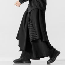 Load image into Gallery viewer, Fake Two Piece Loose Irregular Culottes Harem Pants