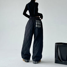 Load image into Gallery viewer, American Retro Plaid Thick Wide-leg Pants