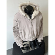 Load image into Gallery viewer, Warm Solid Color Loose Hooded Cotton Jacket