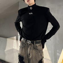 Load image into Gallery viewer, Shoulder Pad Metal Logo Bottoming Shirt