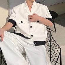Load image into Gallery viewer, Color Contrast Paneled Short Sleeve Blazer