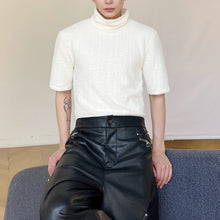 Load image into Gallery viewer, Pile Collar Slim-fit Short-sleeved Sweater