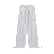 Load image into Gallery viewer, Drawstring Side Pockets Adjustable Trousers