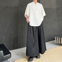 Load image into Gallery viewer, Stand Collar Short Sleeves Loose Shirts