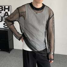Load image into Gallery viewer, Mesh Transparent Casual Bottoming Shirt