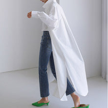 Load image into Gallery viewer, Long Loose Knee Straight Casual Shirt