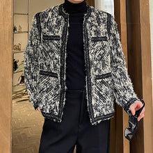 Load image into Gallery viewer, Collarless Woolen Pocket Jacket