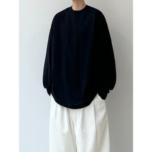 Load image into Gallery viewer, 320G Solid Color Crew Neck Long Sleeve T-Shirt