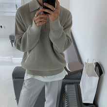 Load image into Gallery viewer, Loose-fitting Lapel Knitted Polo Shirt