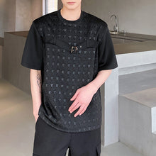 Load image into Gallery viewer, Graphic Round Neck Buttoned T-shirt