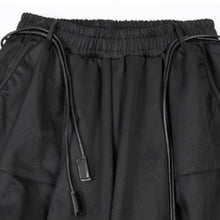 Load image into Gallery viewer, Women's Large Pockets Elastic-waist Draped Loose Cropped Wide-leg Culottes