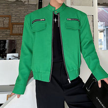 Load image into Gallery viewer, Stand Collar Zipper Short Casual Jacket
