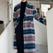 Load image into Gallery viewer, Winter Plaid Trench Coat