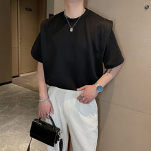 Load image into Gallery viewer, Fake Two-piece Padded Short Sleeve T-Shirt