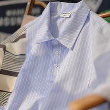 Load image into Gallery viewer, Retro Striped Short-sleeved Shirt
