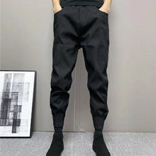 Load image into Gallery viewer, Casual Denim Cuff Washed Stretch Trousers