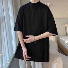 Load image into Gallery viewer, Cotton Half Turtleneck Short-sleeved T-shirt