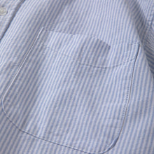 Load image into Gallery viewer, Blue Striped Cotton Loose Casual T-shirt