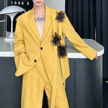 Load image into Gallery viewer, Ribbon Decorated Blazer Loose Straight Pants Two-piece Set