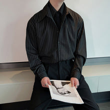 Load image into Gallery viewer, Vertical Striped Retro Casual Shirt