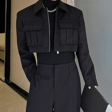 Load image into Gallery viewer, Shoulder Pads Short Woolen Jacket