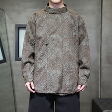 Load image into Gallery viewer, Vintage Python Jacquard Disc-button Shirt
