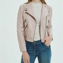 Load image into Gallery viewer, PU Leather Short Slim Jacket