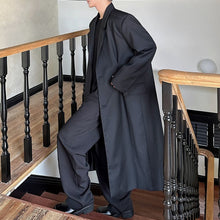 Load image into Gallery viewer, Lapel Shoulder Pads Long Trench Coat