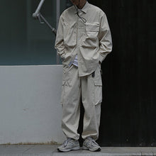 Load image into Gallery viewer, Japanese Loose Big Pocket Shirt