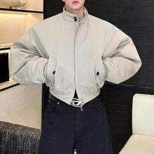 Load image into Gallery viewer, Cotton Stand Collar Thickened Cropped Coat