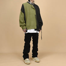 Load image into Gallery viewer, Irregular Stitching Contrast Patchwork Pullover Sweater