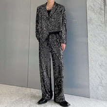 Load image into Gallery viewer, Sequined Stage Lapel Two-piece Set