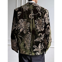 Load image into Gallery viewer, Heavy Embroidered Velvet Vintage Floral Boxy Outerwear Jacket