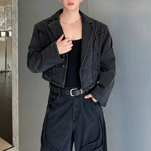 Load image into Gallery viewer, Vintage Denim Washed Jacket Wide Leg Pants Two-Piece Set