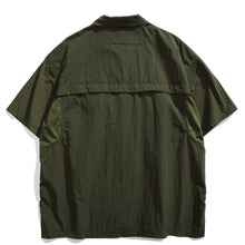 Load image into Gallery viewer, Japanese Retro Multi-pocket Patchwork Loose T-shirt