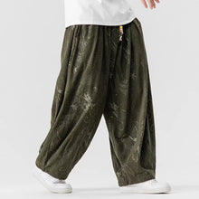 Load image into Gallery viewer, Corduroy Printed Casual Wide-Leg Pants