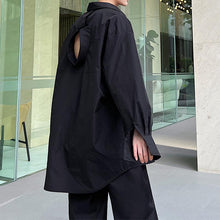 Load image into Gallery viewer, Double Collar Cutout Long Sleeve Shirt