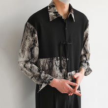 Load image into Gallery viewer, Summer Tops Stitching Fake Two-piece Floral Shirt