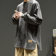 Load image into Gallery viewer, Round Neck Loose Side Slits T-shirt